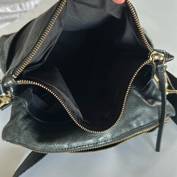 Margot New York Mickey black leather 3 compartment crossbody bag purse - Picture 12 of 12